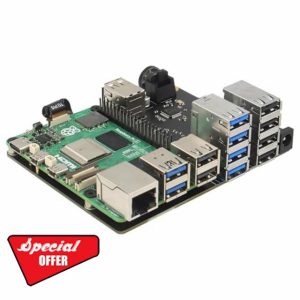 Geekworm X1013 PCIe to 10-Port USB HUB Shield for Raspberry Pi 5
