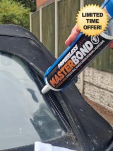 WAYSIDE Masterbond Primerless Cabriolet-Convertible bond repair. No Primer needed. Rear window soft top window seal