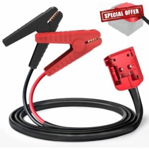 Jumper Cables with Adapter for Milwaukee 18V Batteries