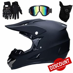 UIGJIOG Matt Black Motorcycle Cross Helmets