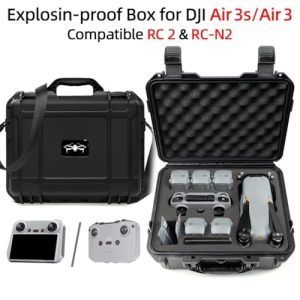Waterproof Portable Compact Waterproof Case for DJI Mavic Air 3S/Air 3 RC&RC-N2 Storage Drone Accessories