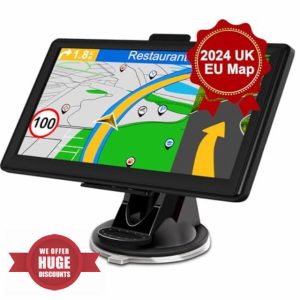 GPS Navigation Sat Nav for Car - Jimwey 2024 UK EU Map 7Inch Satnav GPS Navigator for Lorry Truck with Voice Guidance and Speed Camera Warning