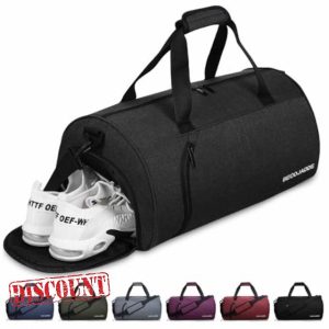 BECOJADDE Gym Bag for Women Men with Shoe Compartment & Wet Pocket