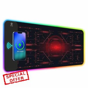 H.May Wireless Charging RGB Gaming Mouse Pad
