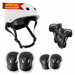 Niftii Kids Helmet with Pads - Adjustable Multi-Sport Complete Safety Gear for Cycling