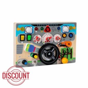 Steering Wheel Toy Pretend Play Driving Toy Motor Skills Travel Toy Early Learning Sensory Activity Board Busy Board for Kids