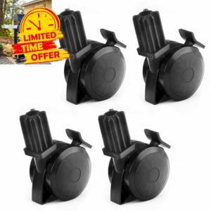 4 Pcs 70360 Locking Caster & Insert Compatible with Weber Spirit Series 2009-2012
