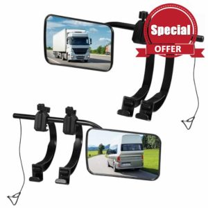 QCXWCJWD Convex Caravan Towing Mirrors