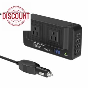 YYAOEMI 200W Car Voltage Converter Inverter 12V to 240V with 2 Sockets and 4 USB Ports Power Inverter Car Charger Power Inverter with LED Voltage Display for Business Trips and Vacatio