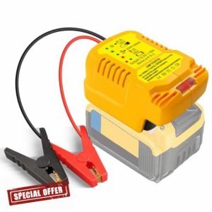 Jumper Adapter Jumper Cable Clamps with Adapter for Dewalt 20V Battery
