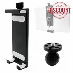 Aluminum Alloy iPad Tablet Holder with 1" (25mm) Ball Head Adapter Compatible with RAM mounts B Size Double Socket arm and Car Mount