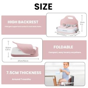 Travel High Chair with 3-Point Harness and 2 Adjustable Straps