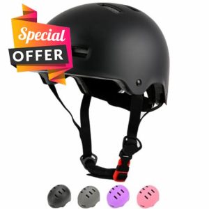 LOKJIJI Adjustable Kids Bike Helmet for Boys Girls Kids Youth Adult