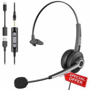 Voistek USB Headset with Microphone
