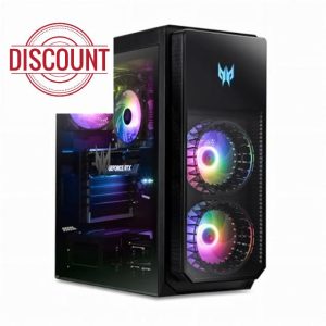 Acer Predator Orion 5000 PO5-650 Desktop Gaming PC - (Intel Core i7-13700F CPU | 16GB DDR5 RAM | 1TB NVMe SSD | 2TB SATA HDD | NVIDIA GeForce RTX 4070 Ti 12GB Graphics Card | Windows 11 Home) - Black