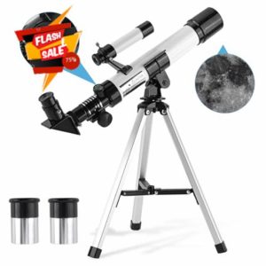 Telescope for Kids & Beginners Adults 40/400mm Astronomical Telescopes Refractor with Finder Scope Compass and Tripod