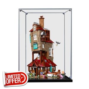 HCAEIOFJ Clear Acrylic Display Case for LegoHarry 76437 Applicable for Humble Abode Set Display Box Gift(Display Case Only) (Black Bottom)