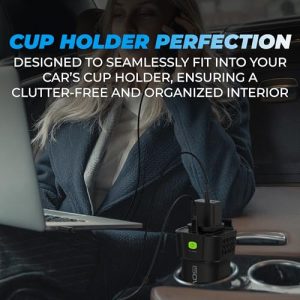 Cup Holder DC 12V to 230V Converter with 1 AC Outlets