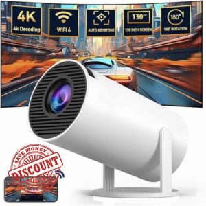 UCMDA Mini Projector Portable 4K - Video Projector Smart 200 ANSI with WiFi 6