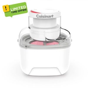 Cuisinart Solo Scoops Ice Cream Maker | Homemade Gelato & Ice cream machine in 25 Mins | Sorbet Maker | Frozen Yogurt Maker | Compact