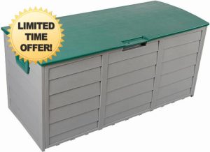 290L Outdoor Garden Storage Box – Large Lockable Plastic Chest for Tools