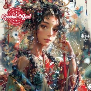 ANSIWEIGO Paint by Numbers Kits for Adults Beginners Chinese Style Girl Anime Digital Oil Paint by Number for Adults Easy Canvas for Home Wall Decoration and Gifts