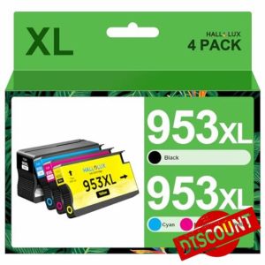 HALLOLUX 953XL Ink Cartridges Remanufactured for HP 953 XL Ink Compatible Multipack for HP Officejet Pro 7720 7730 7740 8210 8218 8710 8715 8720 8725 8728 8730 8740 (Newest Chip)