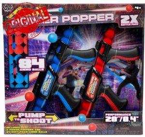 Atomic Power Popper 2 Blaster Battle Pack With 84 Foam Balls (4+ Years) Boxed Slamtech