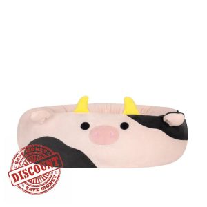 Squishmallows Original 24-Inch Connor the Cow Pet Bed - Medium-Sized Ultrasoft Official Jazwares Plush Pet Bed