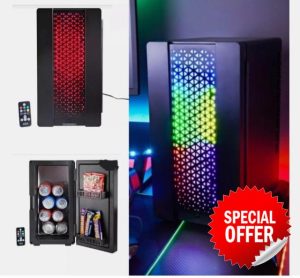 New Fantastic Elite LED Colour Changing Gaming Fridge Cooler Man Cave With Remote Control            [Energy Class A]