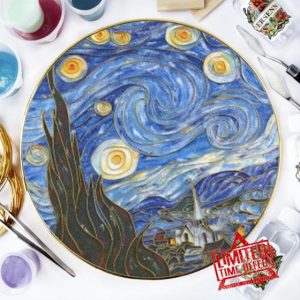 ERSENNQW Cloisonne Painting DIY Art Kit The Starry Night Craft Kit of Adult Perfect for Artistic Home Decor and Unique Gifts Diameter 11.8 i