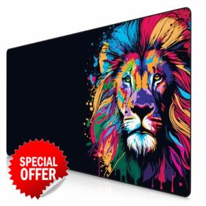TITANWOLF - XXL Mouse Mat - Mouse Pad 1200 x 600 x 3mm –Speed Gaming Mouse Pad - Extra Large - Table Mat Large Size - improved Precision and Speed – Design Colour Lio