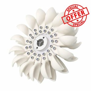 MOBUKJ.DDS 1PCS Pelton Impeller Round Impact Water Wheel DIY Hydroelectric Power Generation Impeller Hydroelectric Generator Impeller (198MMX55MMX20MM)