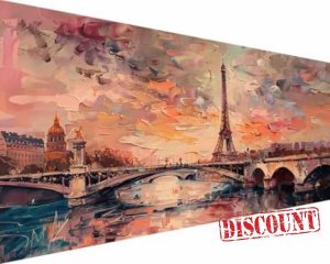 DIY Paint by Numbers for Adults Eiffel Tower