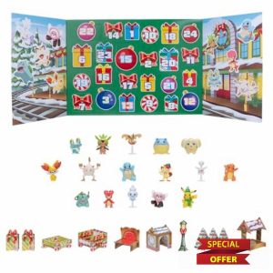 Pokémon Holiday Calendar - Features 16 2-Inch Battle Figures with Special Finish and Eight Unique Accessories