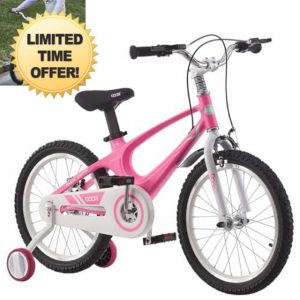 LSLIFE Kids Bike for Boys Girls 14 16 18 Inch Kids Bicycle for 3-9 Years Old Boys Girls Magnesium Alloy Bicycle with Stabilizers Disc Brake