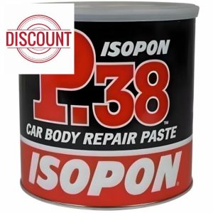 AMK® Isopon P38 Car Body Repair Paste 2.5L Tin Easy Sanding Filler Smooth Finish Ideal for Dents Scratches
