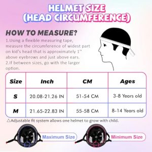 Color Gradient Kids Protective Helmets for Multi-Sports Bicycle Cycling Skateboard Scooter Skating Rollerblading Pink Blue