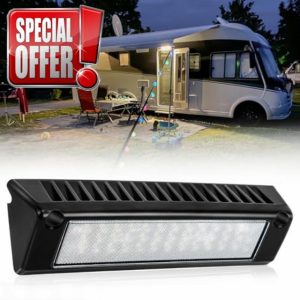 SUPAREE 12V LED Lights Campervan LED Caravan Light Exterior Motorhome Awning Light LED 6000K White 2000LM IP67 Waterproof for Boat RVs Camper Van 1PC