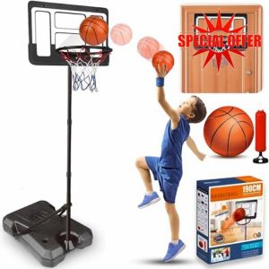 SGM 777-438E Kids Basketball Hoop Stand Adjustable Height 3.5Ft-6.2Ft