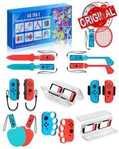 16in1 Switch Sports Accessories for Nintendo Games: Family Switch Games Accessories Bundle Set Kit for Nintendo Switch/OLED Sports Games (16in1)