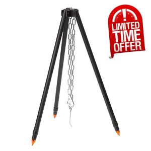 Camping Tripod Stand - Heavy Duty Tripod Rack For Camping | Camping Tripod For Cooking | Camping Campfire Tripod For Family Outings