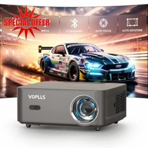 【Auto Focus & Keystone】Smart 4K Projector