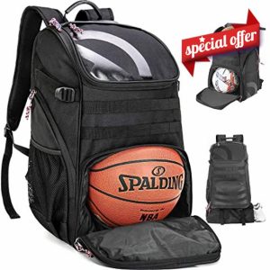 Large Basketball Bag Backpack for Men Women Kids Basketball Bookbag with Ball Compartment Shoes Bag 35L Capacity Boys Girls Soccer Ball Bag Gym Backpack Fit Volleyball Football Sports Travel School