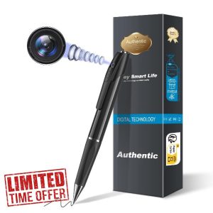 YESWE 1080P Spy Hidden Camera Pen No Wifi Indoor Home Office Security Camera Outdoor Mini Body Video Camera Small Compact Secret Camera Monitor Nanny Camera Video or Picture Taking