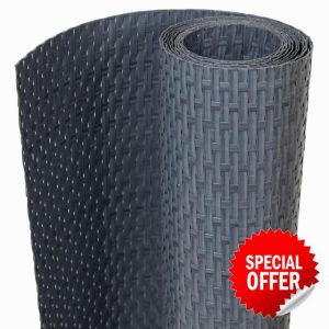idaXL Balcony Screen Anthracite 300x80 cm - PE Poly Rattan Privacy/Decorative Screen