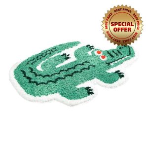 WIHXES Cute Soft Tiger Shaped Animals Bath Mat Area Rug for Bathroom