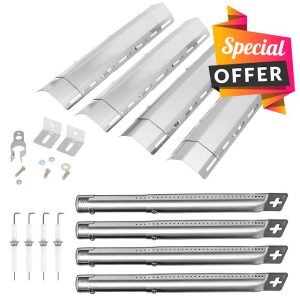 WELL GRILL Universal 38 cm to 72 cm burner cover & burner & electric igniter gas grill replacement parts for Enders