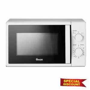 Swan SM4420WHT Manual Microwave with 5 Power Levels