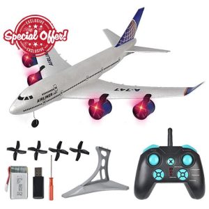 ZGDHWCR RC Airliner Remote Control Passenger Aircraft RC Drone Toy RC Aircraft Four Motor RC Plane 2.4GHZ Remote Control Airplane EPP Drop Resistant RC Aircraft